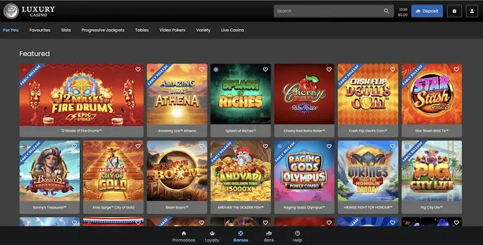 LUXURY CASINO Home games